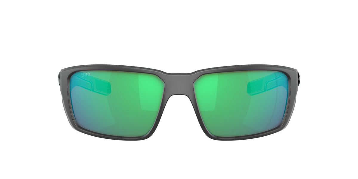 Costa del Mar Fantail Pro 06S9079 907910 60 Matte Gray / Green Lens Mirror - Blue Star Eyewear