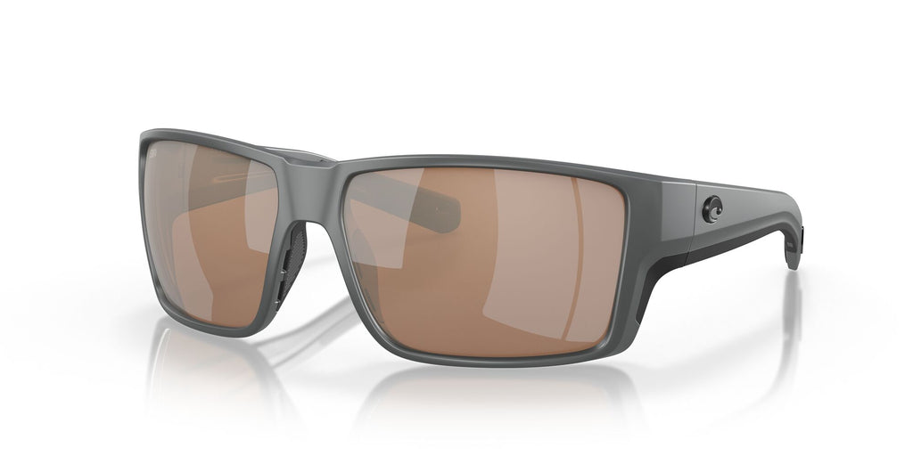 6S 9080 Costa Del Mar Reefton Pro Matte Gray / Copper Silver Mirror 63 63 / Crystal / Plastic