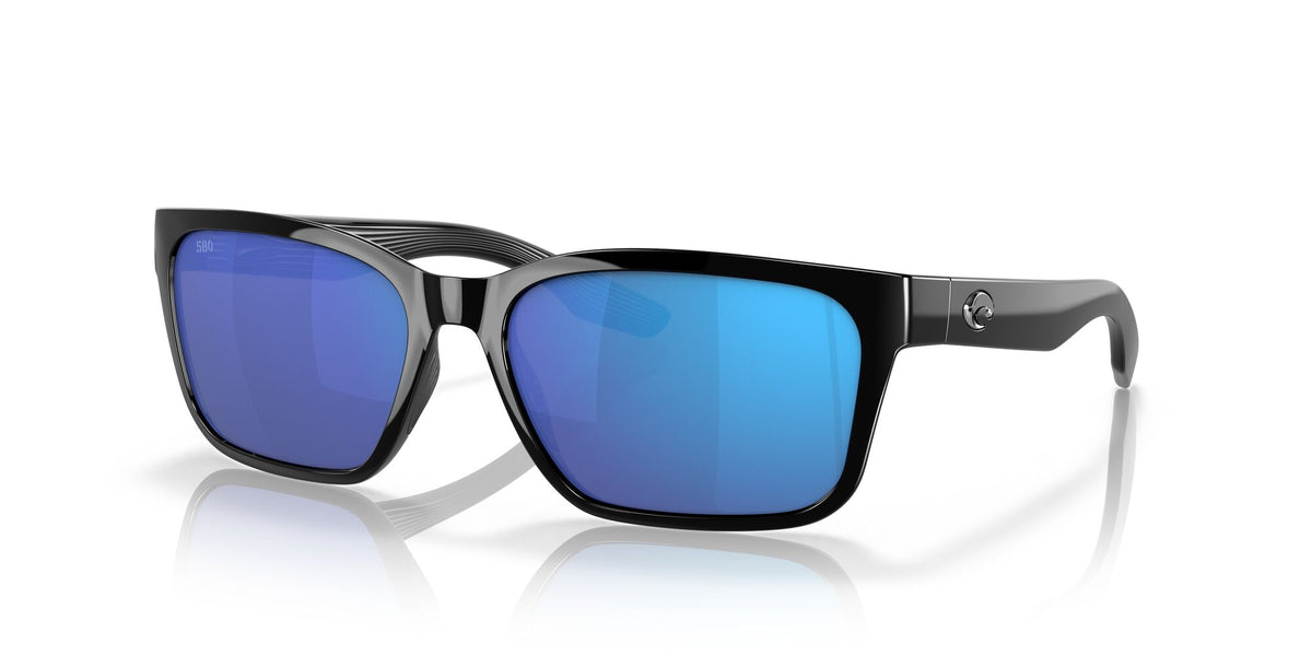 Costa del Mar Palmas 06S9081 908101 57 Black / Blue Mirror 57 / Crystal / Plastic