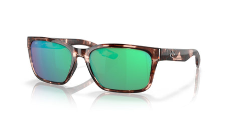 Costa del Mar Palmas 06S9081 908104 57 Coral Tortoise / Green Lens Mirror 57 / Crystal / Plastic