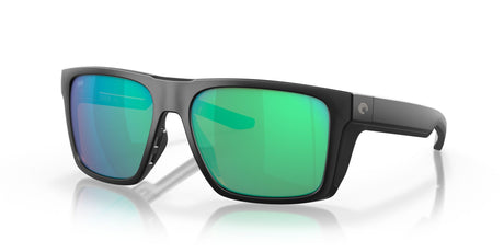 Costa del Mar Lido 06S9104 910402 57 Matte Black / Green Lens Mirror 57 / Crystal / Plastic