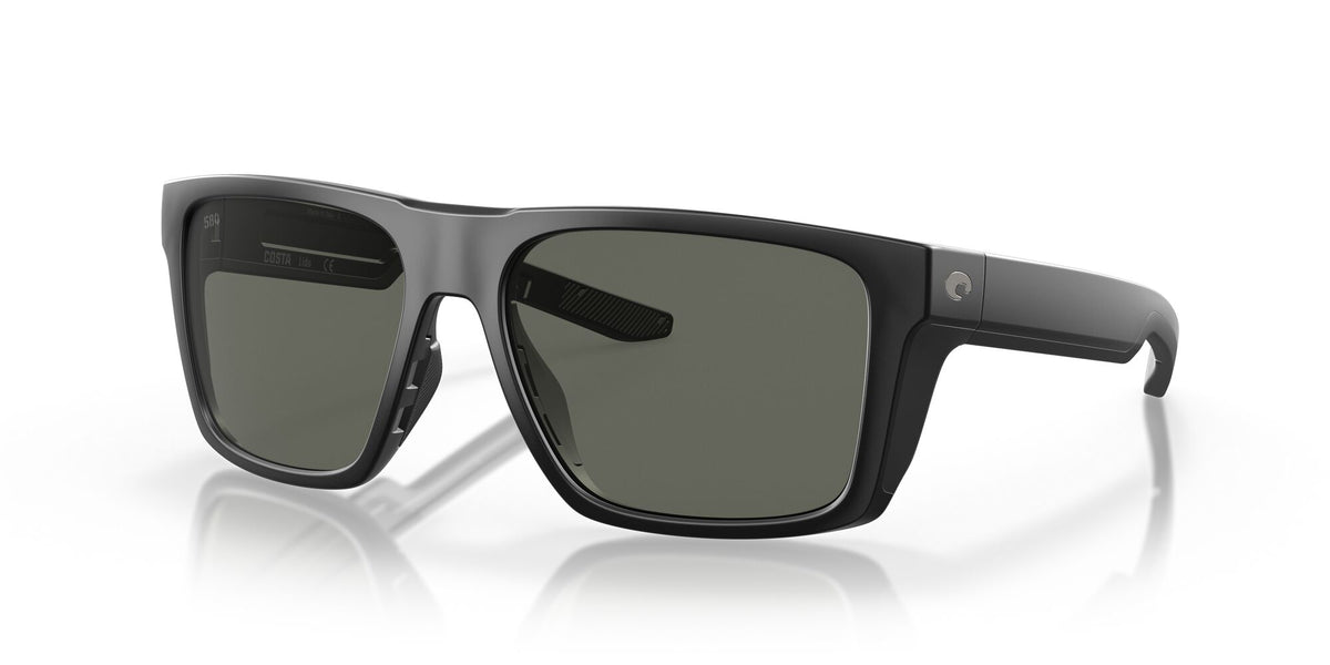 Costa del Mar Lido 06S9104 910404 57 Matte Black / Gray 57 / Lightwave Glass / Injected / Molded
