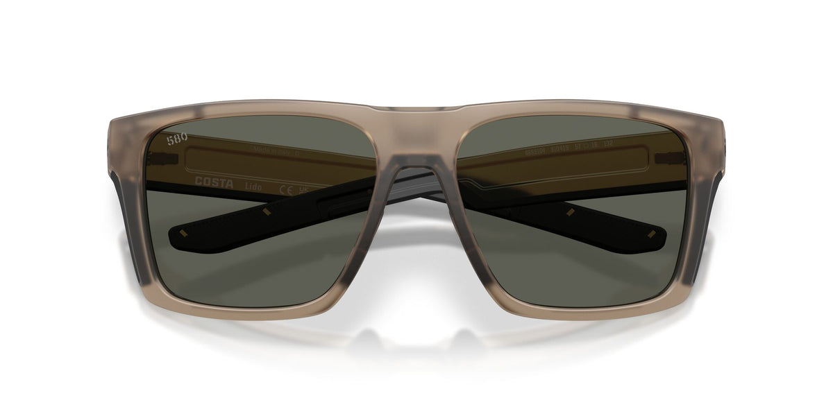 Costa Del Mar Lido 06S9104 910419 57 Matte Brown Smoke/ Gray
