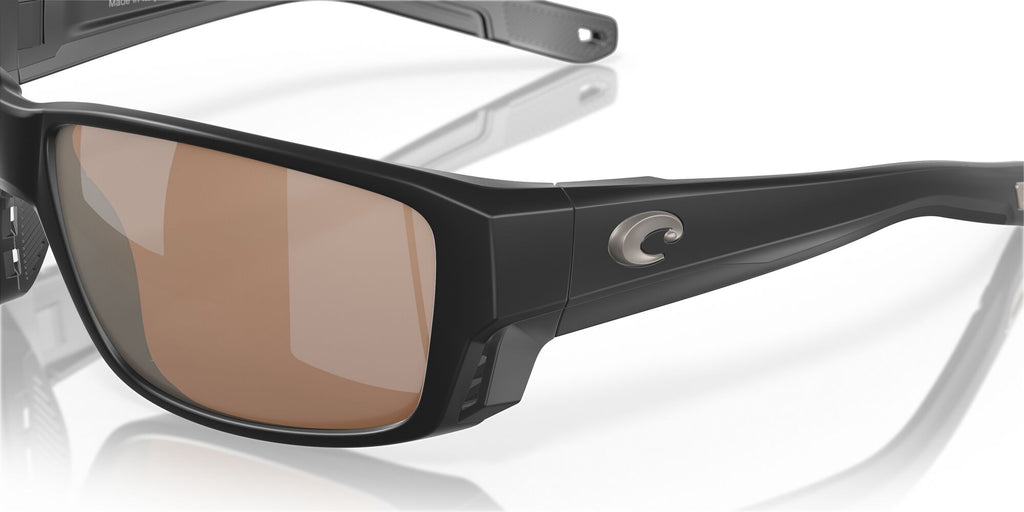 Costa del Mar Tuna Alley Pro 06S9105 910503 60 Matte Black / Copper Silver Mirror 60 / Lightwave Glass / Injected / Nylon