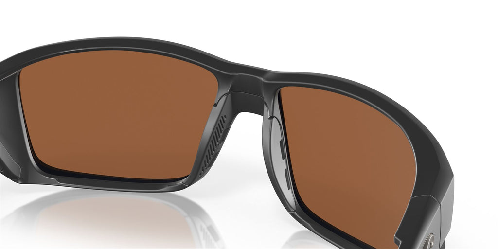 Costa del Mar Tuna Alley Pro 06S9105 910503 60 Matte Black / Copper Silver Mirror 60 / Lightwave Glass / Injected / Nylon