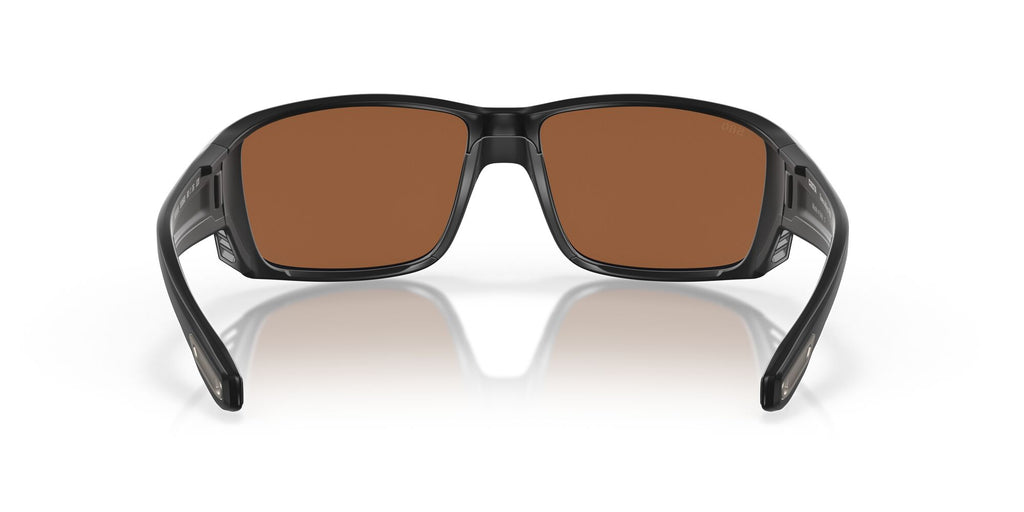 Costa del Mar Tuna Alley Pro 06S9105 910503 60 Matte Black / Copper Silver Mirror 60 / Lightwave Glass / Injected / Nylon