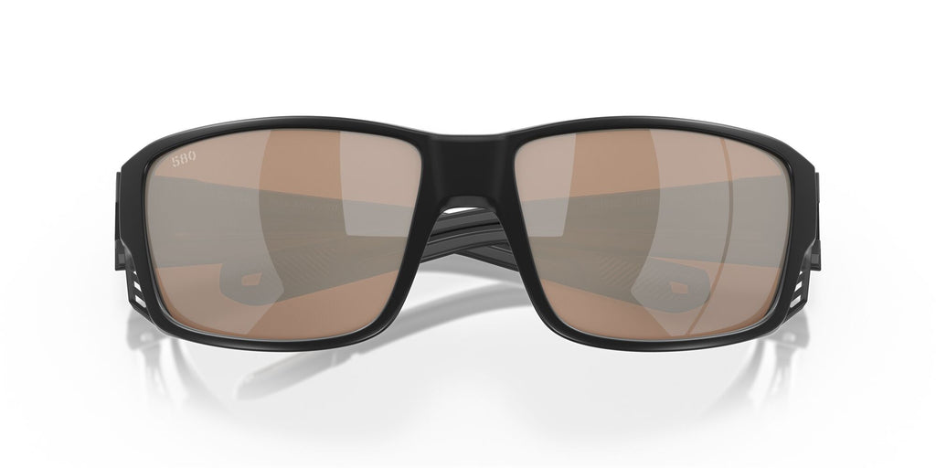 Costa del Mar Tuna Alley Pro 06S9105 910503 60 Matte Black / Copper Silver Mirror 60 / Lightwave Glass / Injected / Nylon