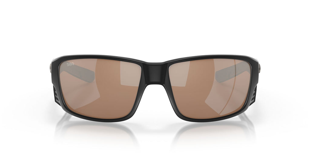 Costa del Mar Tuna Alley Pro 06S9105 910503 60 Matte Black / Copper Silver Mirror 60 / Lightwave Glass / Injected / Nylon