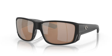 Costa del Mar Tuna Alley Pro 06S9105 910503 60 Matte Black / Copper Silver Mirror 60 / Lightwave Glass / Injected / Nylon