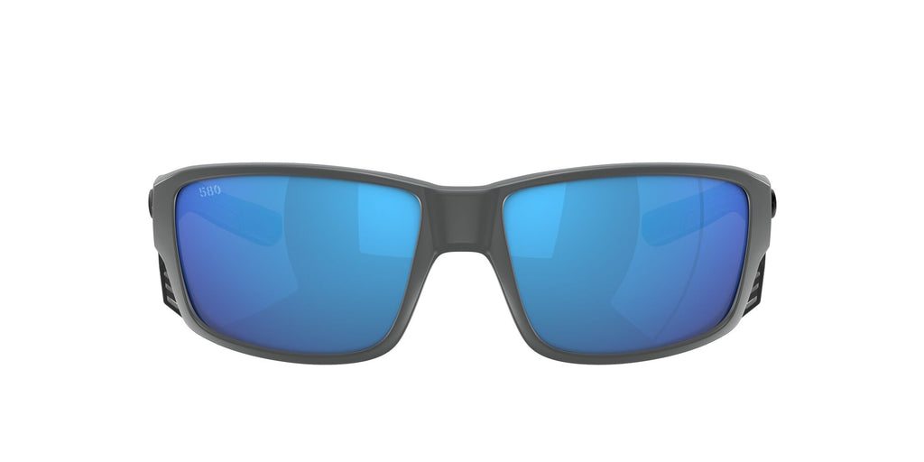 Costa del Mar Tuna Alley Pro 06S9105 910507 60 Matte Gray / Blue Mirror 60 / Lightwave Glass / Injected / Nylon