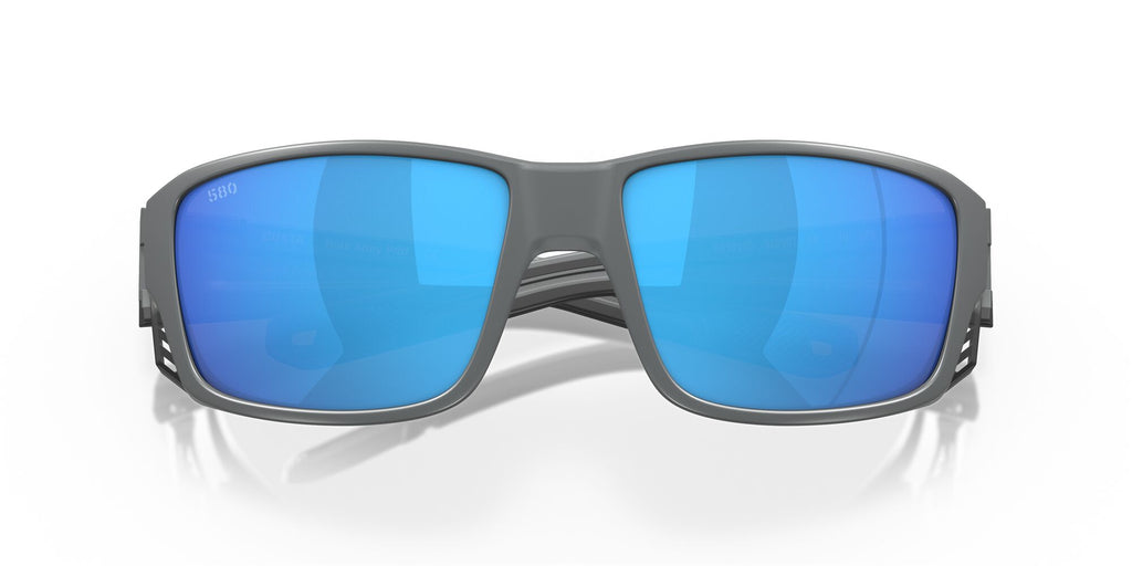 Costa del Mar Tuna Alley Pro 06S9105 910507 60 Matte Gray / Blue Mirror 60 / Lightwave Glass / Injected / Nylon