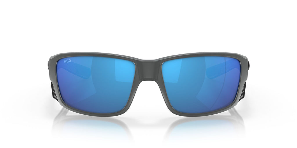 Costa del Mar Tuna Alley Pro 06S9105 910507 60 Matte Gray / Blue Mirror 60 / Lightwave Glass / Injected / Nylon