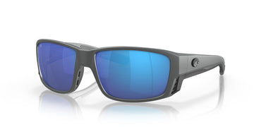 Costa del Mar Tuna Alley Pro 06S9105 910507 60 Matte Gray / Blue Mirror 60 / Lightwave Glass / Injected / Nylon