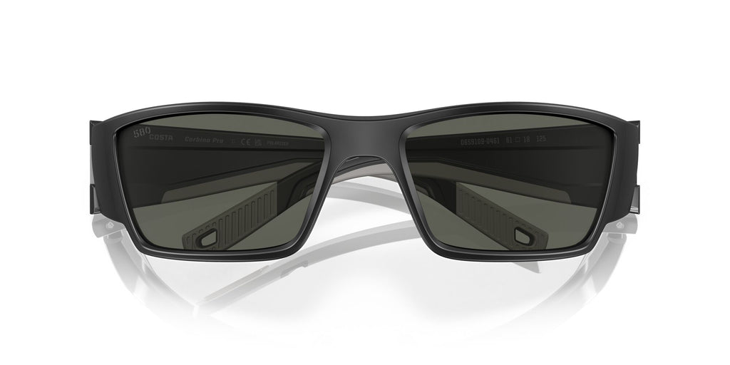 Costa del Mar Corbina Pro 06S9109 910904 61 Matte Black / Gray 61 / Lightwave Glass / Injected / Molded