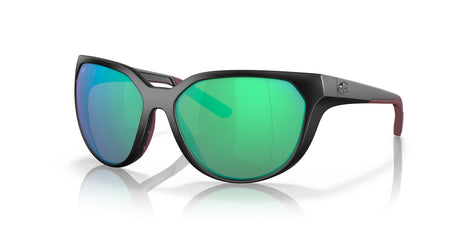 Costa del Mar Mayfly 06S9110 911002 58 Matte Black / Green Lens Mirror 58 / Lightwave Glass / Injected / Molded