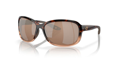 Costa del Mar Seadrift 06S9114 911403 60 Shiny Tortoise Fade / Copper Silver Mirror 60 / Lightwave Glass / Injected / Injected