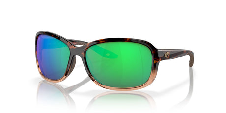 Costa del Mar Seadrift 06S9114 911405 60 Shiny Tortoise Fade / Green Lens Mirror 60 / Polycarbonate / Injected / Injected
