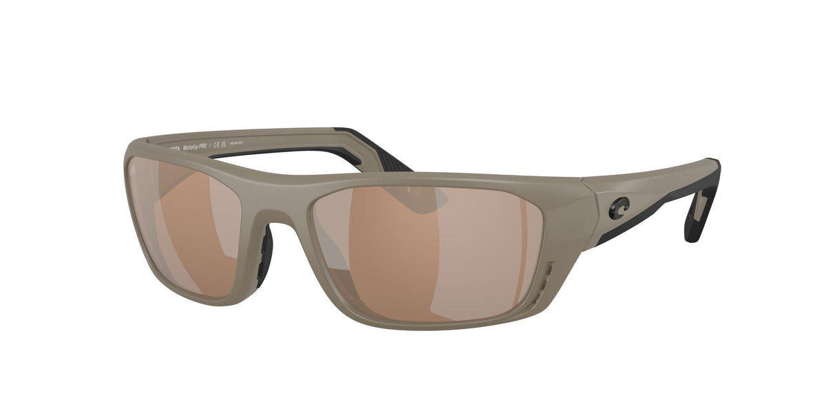 Costa Del Mar Whitetip Pro 06S9115 911512 57 Matte Sand/ Copper Silver Mirror