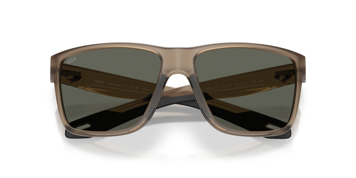 Costa Del Mar Broadbill Ii 06S9120 912013 58 Matte Brown Smoke/ Gray