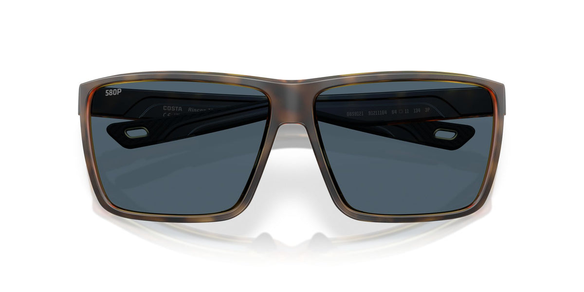 Costa Del Mar Rincon Ii 6S9121 912111 64 Matte Tortoise / Gray 580p