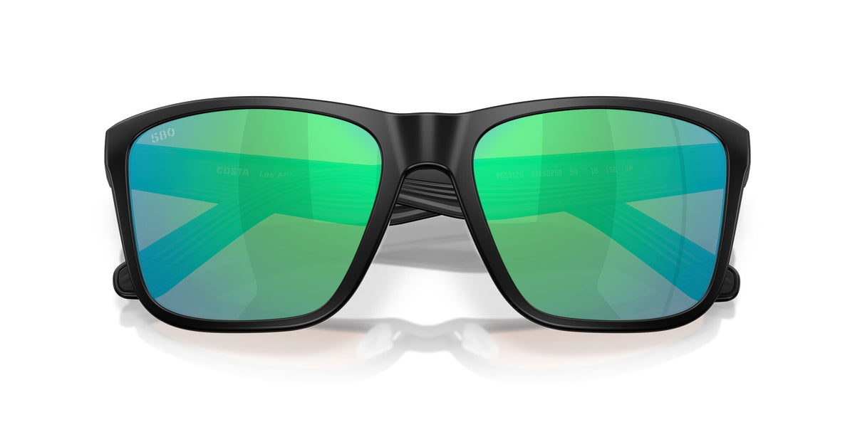 Costa Del Mar Los Alijos 6S9126 912602 59 Matte Black / Green Mirror
