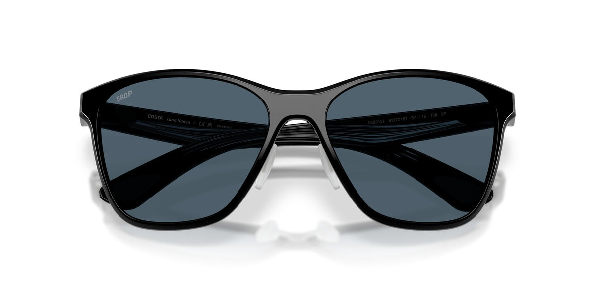 Costa Del Mar Luna Nueva 06S9127 912701 57 Black/ Gray