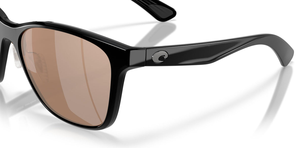 Costa Del Mar Luna Nueva 06S9127 912703 57 Black/ Copper Silver Mirror