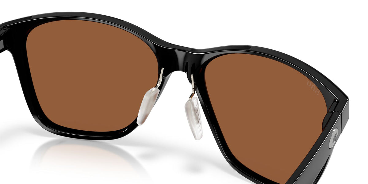 Costa Del Mar Luna Nueva 06S9127 912703 57 Black/ Copper Silver Mirror