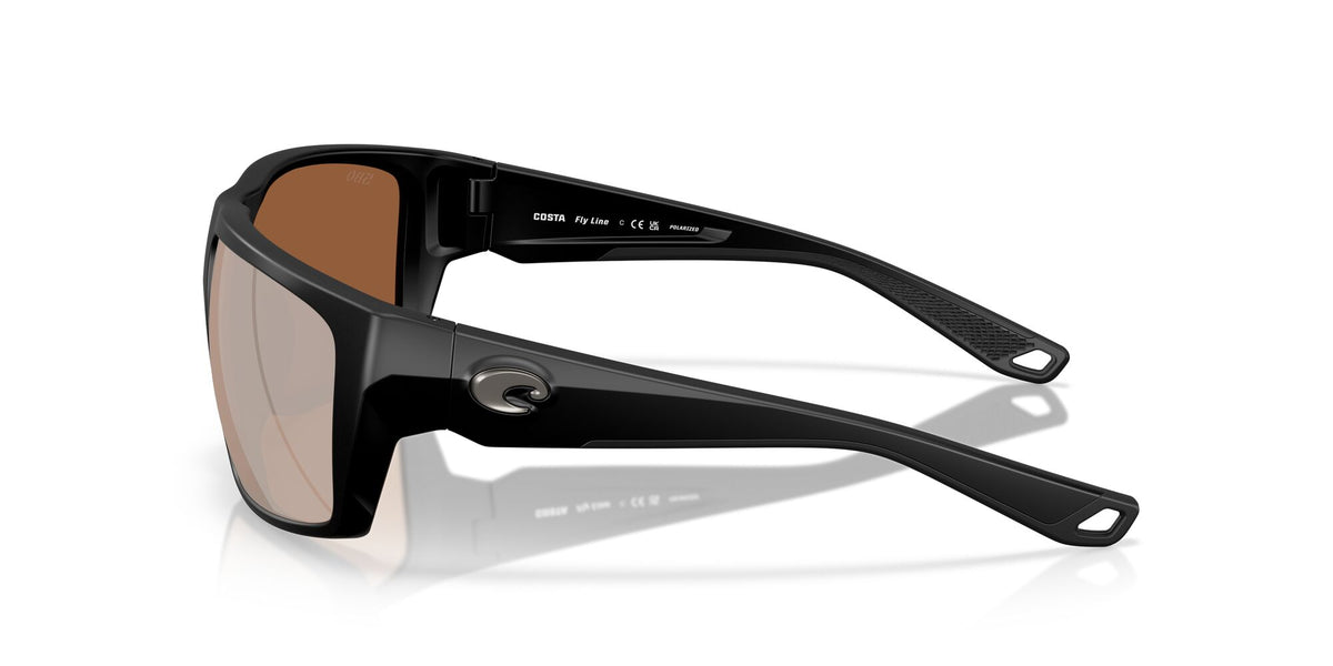 Costa Del Mar Fly Line 6S9129 912904 64 Matte Black / Copper Silver Mirror