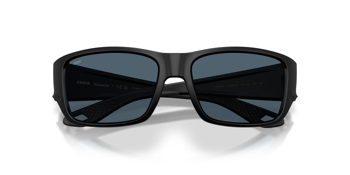 Costa Del Mar Schoolie 06S9132 913201 56 Matte Black/ Gray