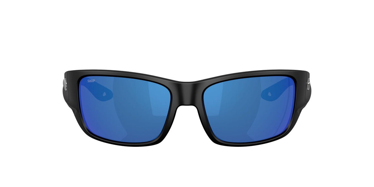 Costa Del Mar Schoolie 06S9132 913202 56 Matte Black/ Blue Mirror