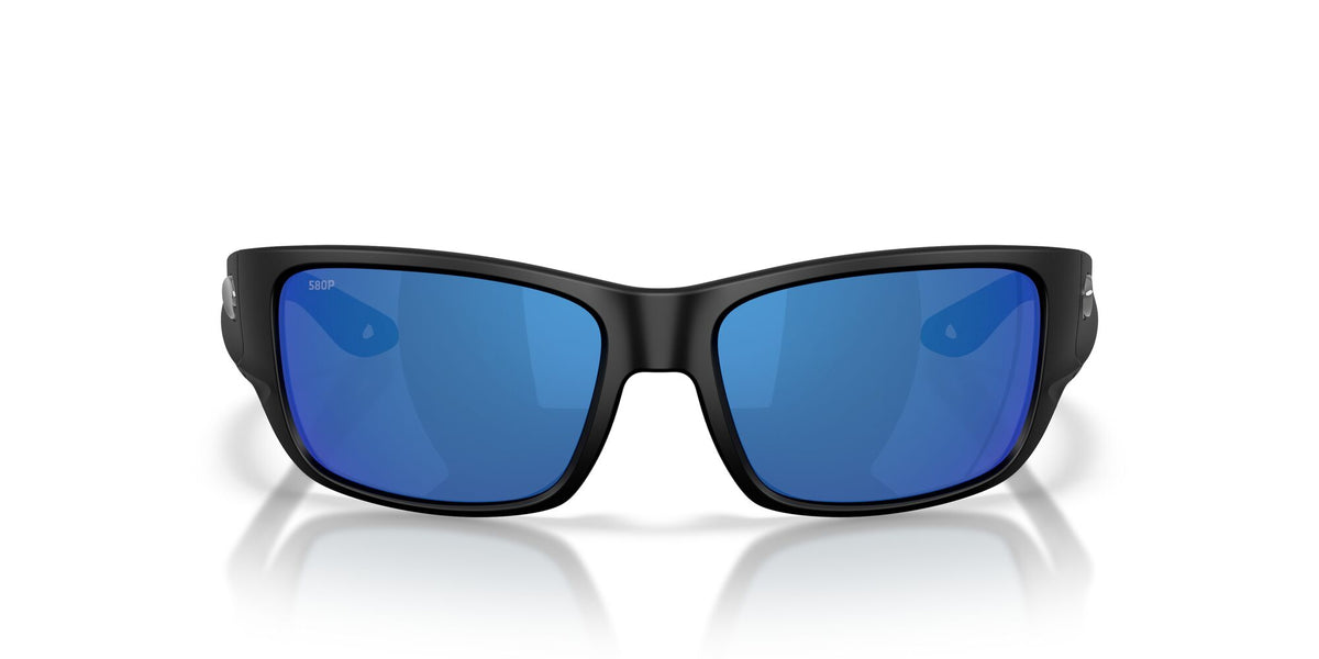Costa Del Mar Schoolie 06S9132 913202 56 Matte Black/ Blue Mirror