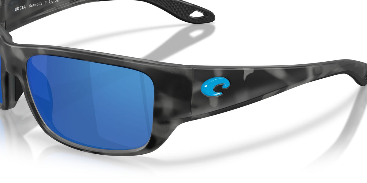 Costa Del Mar Schoolie 06S9132 913205 56 Matt Tiger Shark/ Blue Mirror