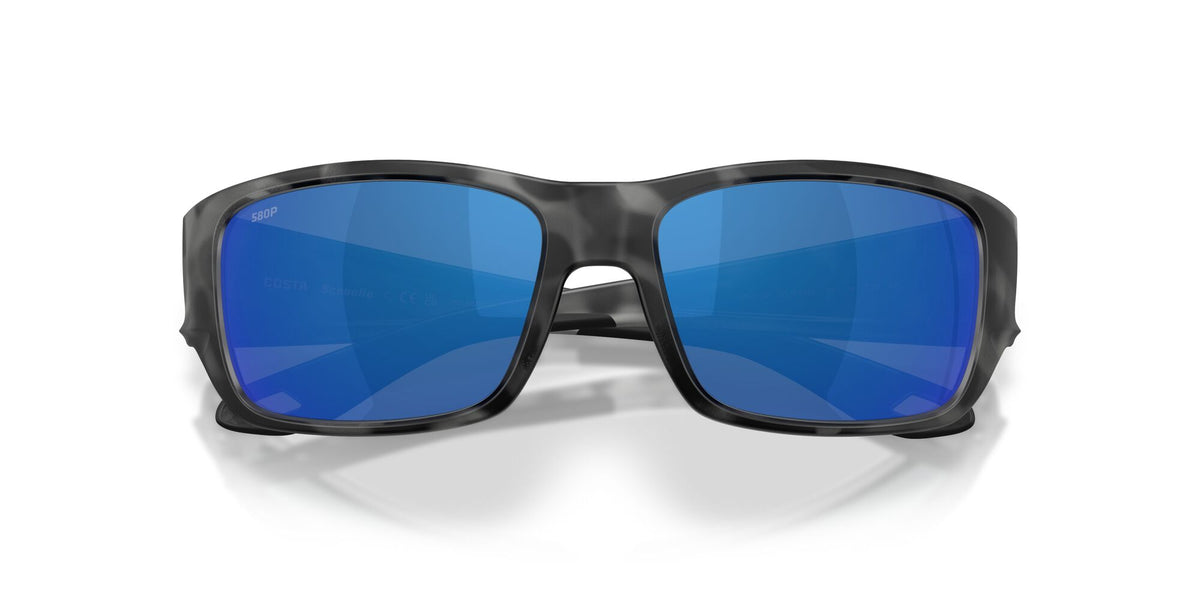 Costa Del Mar Schoolie 06S9132 913205 56 Matt Tiger Shark/ Blue Mirror