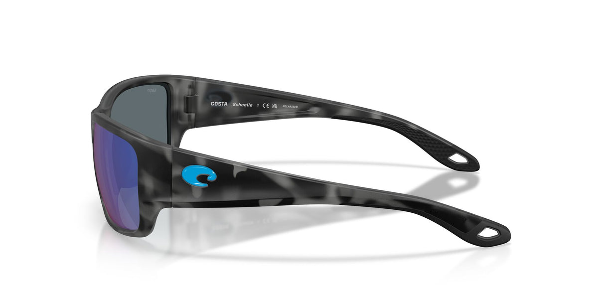 Costa Del Mar Schoolie 06S9132 913205 56 Matt Tiger Shark/ Blue Mirror