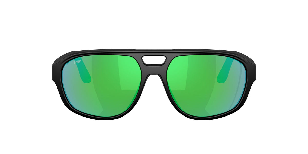 Costa Del Mar Street Heat 06S9133 913302 55 Matte Black/ Green Mirror