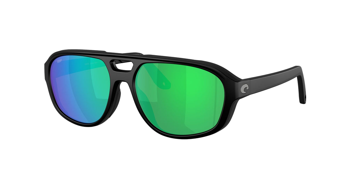 Costa Del Mar Street Heat 06S9133 913302 55 Matte Black/ Green Mirror