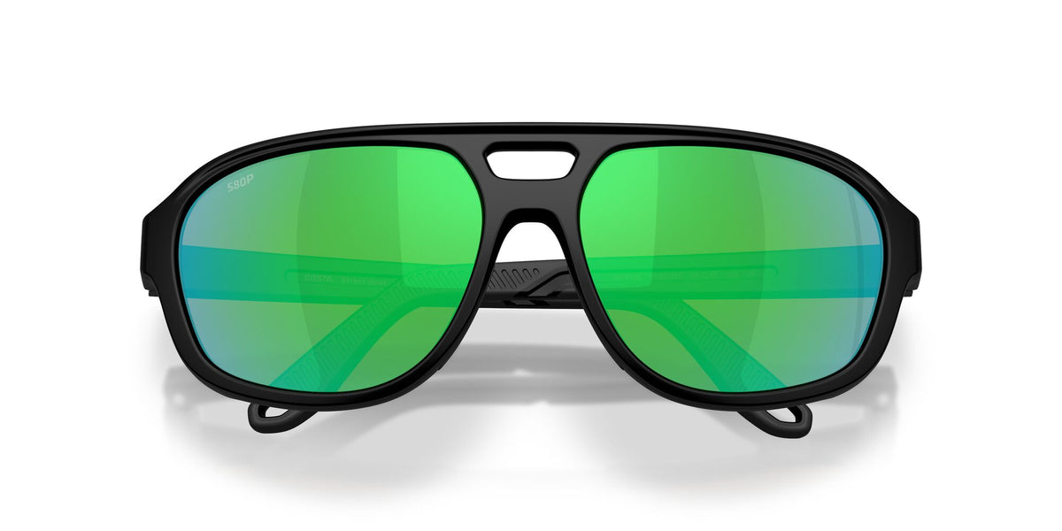 Costa Del Mar Street Heat 06S9133 913302 55 Matte Black/ Green Mirror