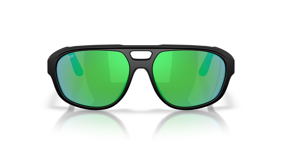 Costa Del Mar Street Heat 06S9133 913302 55 Matte Black/ Green Mirror