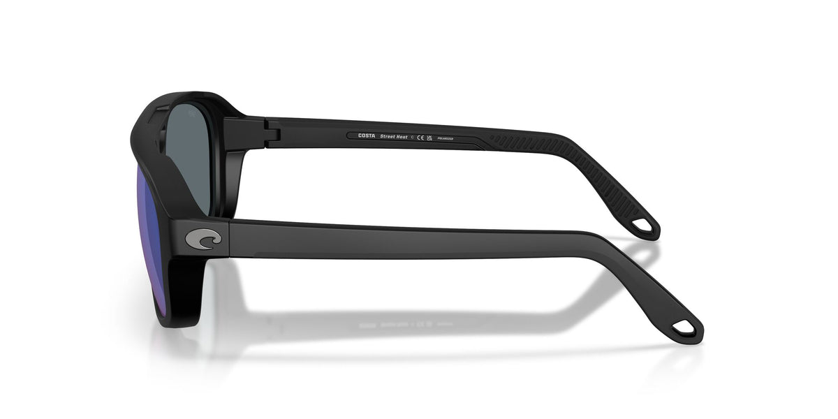 Costa Del Mar Street Heat 06S9133 913303 55 Matte Black/ Blue Mirror