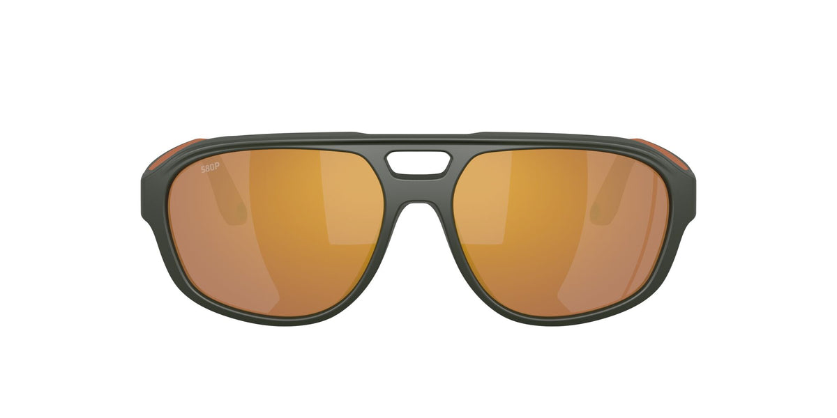 Costa Del Mar Street Heat 06S9133 913305 55 Matte Olive/ Gold Mirror