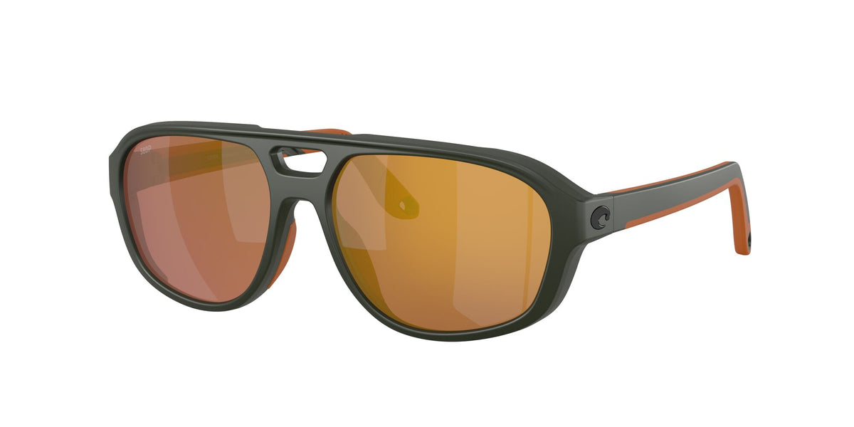 Costa Del Mar Street Heat 06S9133 913305 55 Matte Olive/ Gold Mirror