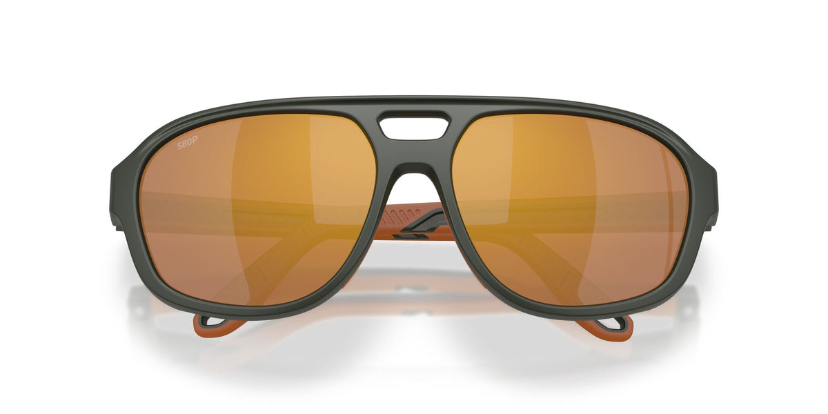 Costa Del Mar Street Heat 06S9133 913305 55 Matte Olive/ Gold Mirror