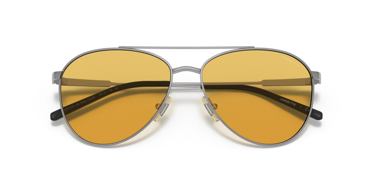 Arnette Sidecar 0AN3085 738/85 58 Brushed Gunmetal / Yellow 58 / Plastic / Metal