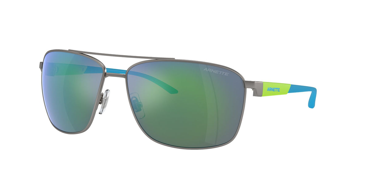 Arnette Beverlee 0AN3089 745/8N 65 Matte Gunmetal / Green Mirror Green 65 / Polycarbonate / Metal / Injected
