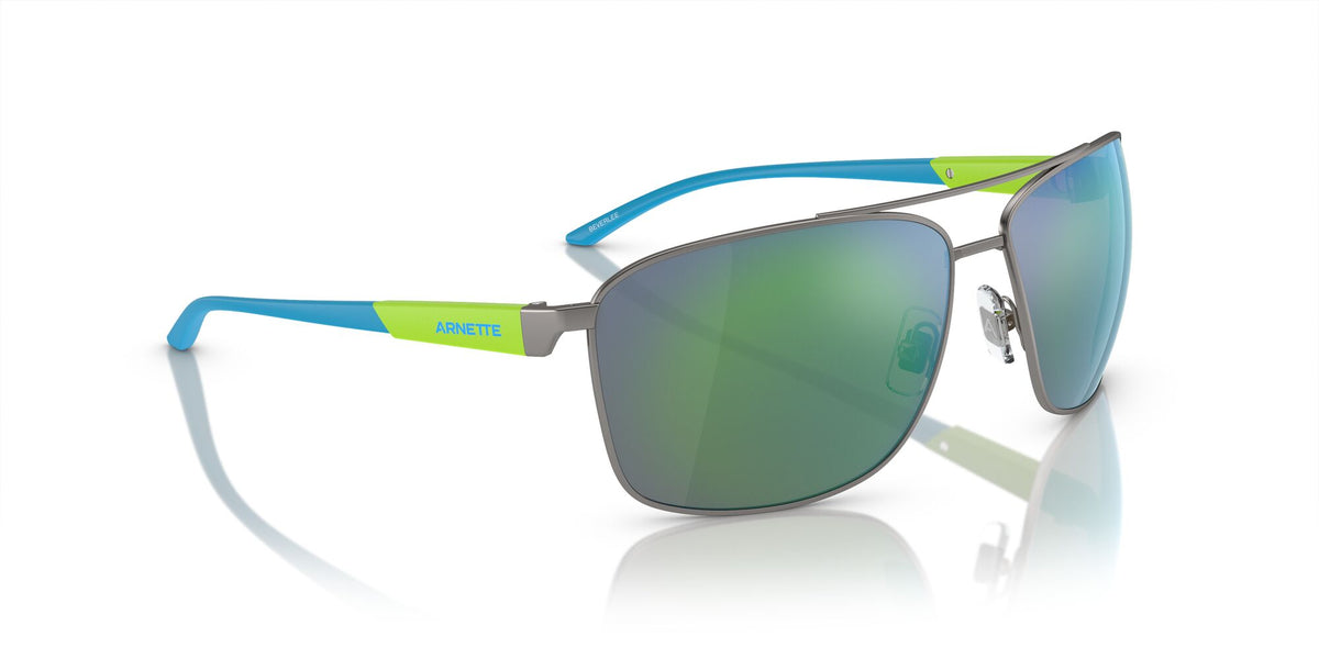 Arnette Beverlee 0AN3089 745/8N 65 Matte Gunmetal / Green Mirror Green 65 / Polycarbonate / Metal / Injected