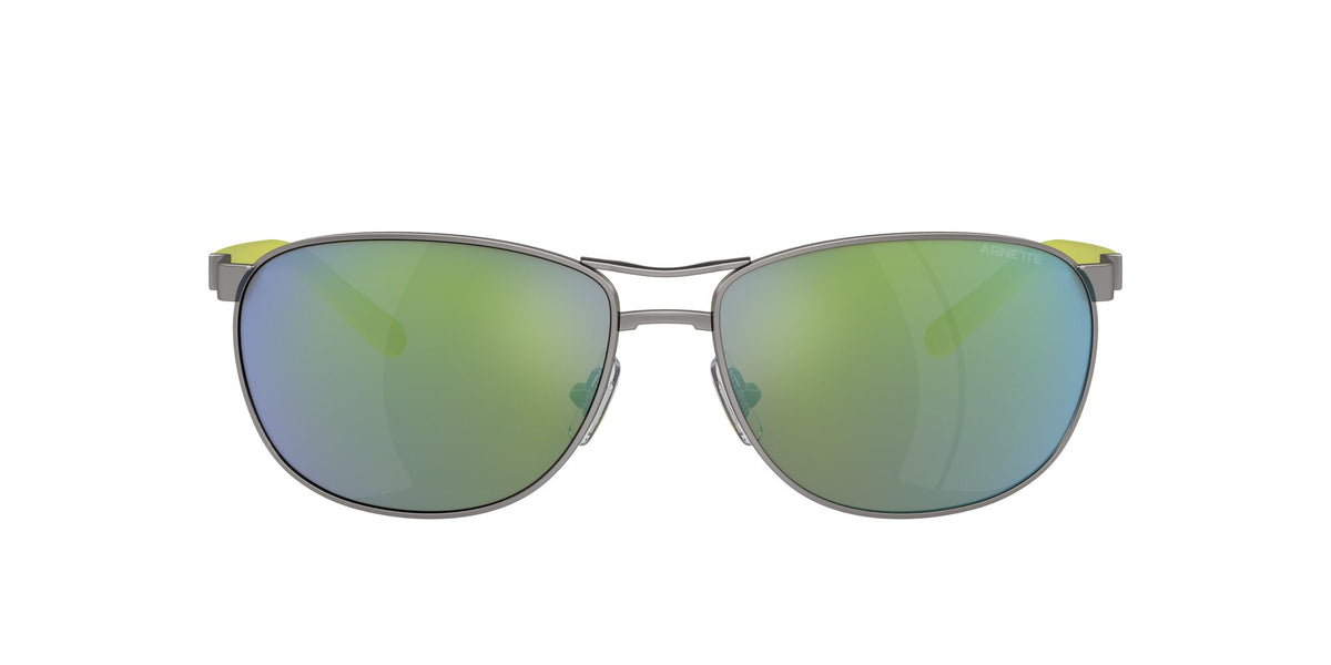 Arnette Belgrano 0AN3090 745/8N 64 Matte Gunmetal / Green Mirror Green