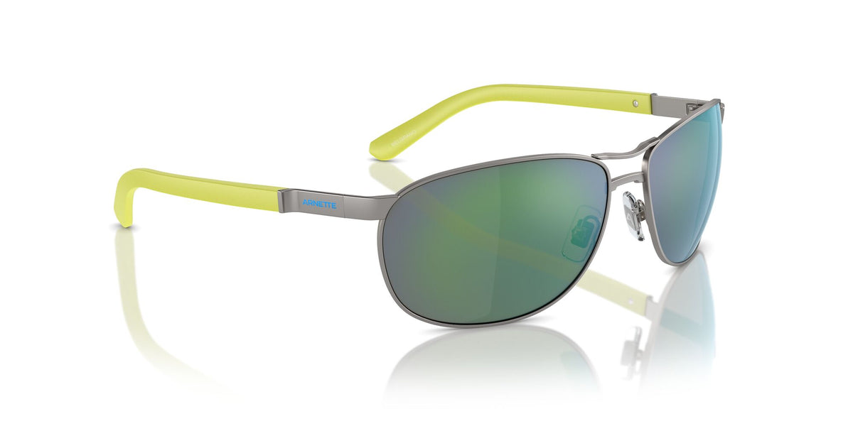 Arnette Belgrano 0AN3090 745/8N 64 Matte Gunmetal / Green Mirror Green