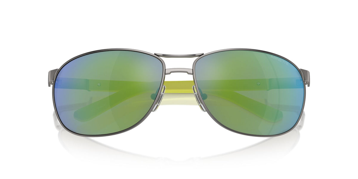 Arnette Belgrano 0AN3090 745/8N 64 Matte Gunmetal / Green Mirror Green