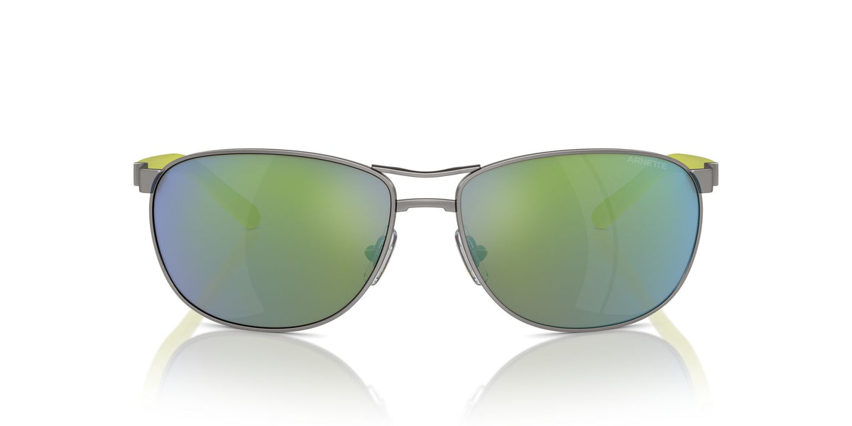 Arnette Belgrano 0AN3090 745/8N 64 Matte Gunmetal / Green Mirror Green